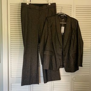 Matching black with gold shimmer suit set